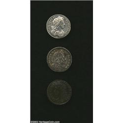 Mixed minor lot including: Great Britain Sixpence 1681, KM-441, lightly cleaned good VF; Great Brita