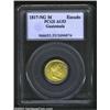 Ferdinand VII gold 1 escudo 1817 NG-M, Laureate head right with date below, Crowned arms with value.