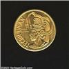 Tecun Uman gold 20 Quetzal sized medal, Head of the Indian Chief left with fancy headdress/Arms of G