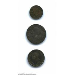 J P Boyer Trio including: 25 Centimes An 25 (1828) KM18.1a (struck in copper) VF-EF, adjustment mark