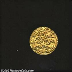 Sultans of Delhi Gold Tanka, circa 1400AD, style of Fr-242. Nice VF+, very bold details. Important n