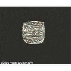 Kashmir Zain al-Abidin, 1420-70AD Silver Sansu, Rajgor 2797, 842AH, Kashmir mint. Struck on a square