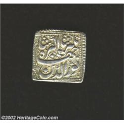 Mughal Jahangir, 1605-1628 Square Rupee, KM147.1, Agra mint 1025AH Year 11, XF two test marks. Impor