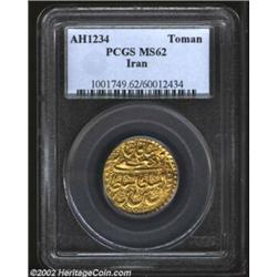 Qajars Fath Ali Shah Gold Toman 1234AH, KM753, Yazd mint, MS62 PCGS. Important notice: We expect to.