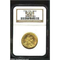 Naples & Sicily. Ferdinand IV Gold 6 Ducati 1766DG-CC, KM75, MS62 NGC. Important notice: We expect t