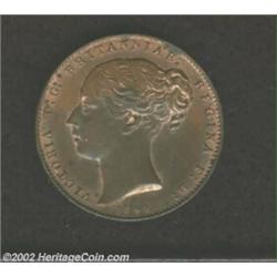 Victoria 1/52 Shilling 1841/0, KM1, very clear overdate. Choice UNC, lustrous and attractive, very s