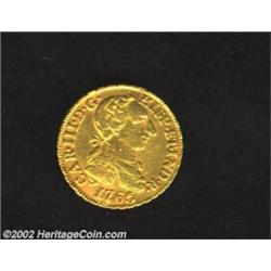 Carlos III Gold Escudo 1765-MF, KM117, Very Fine, a nice example of this early coinage of Carlos III