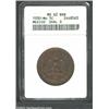 Image 1 : 5 Centavos 1930Mo Oval 0, KM422, MS62 Brown ANACS, glossy with tinges of faded orange color. Importa