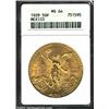 Gold 50 Pesos 1929, MS64 ANACS. Important notice: We expect to be auctioning lots at the rate of 200