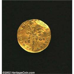 Batavian Republic. Gold Ducat 1801, KM11.2, legend ends in HOL, no star, VF-XF, very scarce. Importa