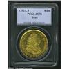 Ferdinand VI Gold 8 Escudos 1752J, KM50, FR16, AU58 PCGS. An outstanding example of this rare and be