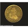 Ferdinand VI Gold 8 Escudos 1757-JM, KM59, smaller bust, Choice XF-AU with beautiful old-time toning
