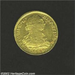 Carlos III Gold 8 Escudos 1789IJ, KM82.1a, Nice XF, full and attractive strike. Important notice: We