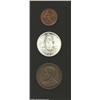 Wilson Dollar 1920 in bronze, XF but sea salvage, plus Peso 1909S BU and Centavo 1925M Red UNC. 3 co