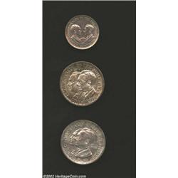 Roosevelt-Murphy-Quezon Commemorative Set 1936, 50 Centavos 1936 KM176, Peso 1936 KM177 and Peso 193