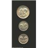 1936 Commemoratives, 50 Centavos 1936 (2) KM176 and Peso 1936 KM177. All three are choice toned UNC.