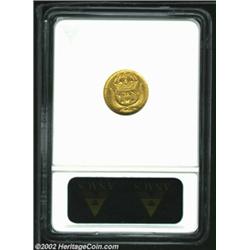 John V Gold 400 Reis 1730, KM201, MS63 ANACS. An attractive little gold coin. Important notice: We e