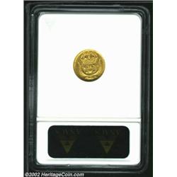 John V Gold 400 Reis 1730, KM201, MS63 ANACS. An attractive little gold coin. Important notice: We e