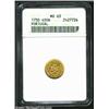 Image 2 : John V Gold 400 Reis 1730, KM201, MS63 ANACS. An attractive little gold coin. Important notice: We e