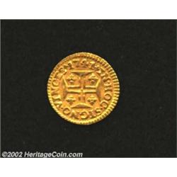 Joao V Gold 400 Reis 1741, KM201. Nice AU.Ex: Stack's August 24/28, 1976, lot 2585. From the Hans A.