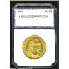 Image 1 : Maria I & Pedro III Gold 4 Escudos 1781, KM271, AU55 PCI. Important notice: We expect to be auctioni