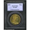 Joao VI Gold Peca 1824, KM364, MS63 PCGS. A lustrous survivor from this final year of type, one of j