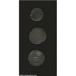 David II Half Groat Edinburgh, Early bust, Nice AVF, plus David II Groats (2) Edinburgh, Fine+ and V