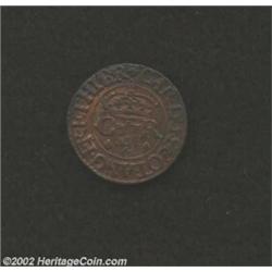 Charles I Earl of Stirling 2 Pence or Turner, circa 1632. Struck to remunerate the Earl of Stirling.