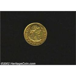 Carlos III Gold 1/2 Escudo 1786M-DV, KM425.1, VF-XF, very bold and attractive strike. Important noti