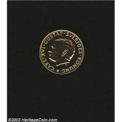 Carl XVI Gustaf Gold 1000 Kronor 1988, KM868, 350th Anniversary of the Delaware Settlement, Choice P
