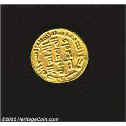 Umayyad Dynasty Gold Dinar 705-715AD, Al-Walid 90AH, minted in Damascus but without mint name (as al