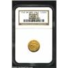 Benedict XIV Gold 1/2 Zecchino 1740, KM-932 MS63 NGC, Papal arms reverse with legend DEDIT PIGNVS. I