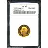 Alexander I Gold Ducat 1933, KM12.2, scarce date with ear of corn countermark. MS63 ANACS. Important