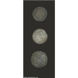 17th Century European Silver including: Germany-Lubeck August Friedrich 2/3 Thaler 1678 KM62, Toned.