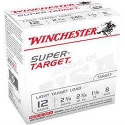 Winchester TRGT128 Super Target 1-1/8oz 250 Rounds 12ga 2.75" 7.5 Shot UPC # 020892016255