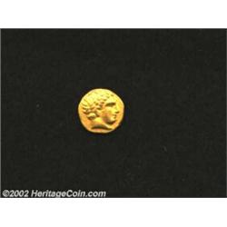 Macedon Kings of. Philip II, 359 - 336 B.C., AV 1/12 Stater, Pella Mint. (.71 gm.) gm.) Head of Apol