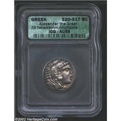 Macedon, Kings of. Alexander the Great, 336-323 BC, AR tetradrachm, Amphipolis Mint, 320-317 BC. Hea