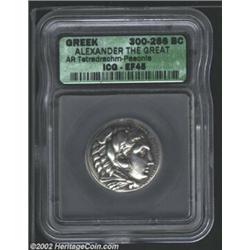 Macedon, Kings of. Alexander the Great, 336-323 BC, AR tetradrachm, Paeonia Mint, 300-286 BC. Head o