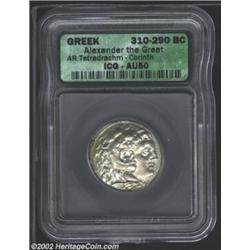 Macedon, Kings of. Alexander the Great, 336-323 BC, AR tetradrachm, Corinth Mint, 310-290 BC. Head o