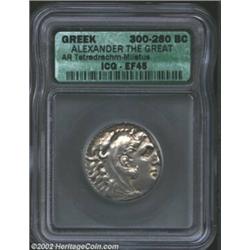 Macedon, Kings of. Alexander the Great, 336-323 BC, AR tetradrachm, Miletos Mint, 300-280 BC. Head o