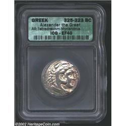 Macedon, Kings of. Alexander the Great, 336-323 BC, AR tetradrachm, Myriandros Mint, 325-323 BC. Hea