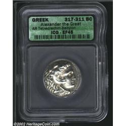 Macedon, Kings of. Alexander the Great, 336-323 BC, AR tetradrachm, Babylon Mint, 317-311 BC. Head o