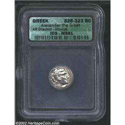 Macedon, Kings of. Alexander the Great, 336-323 BC, AR drachm, Abydos Mint, 328-323 BC. Head of youn