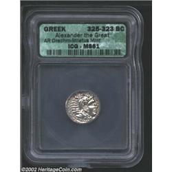 Macedon, Kings of. Alexander the Great, 336-323 BC, AR drachm, Miletos Mint, 325-323 BC. Head of you