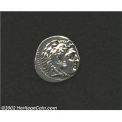 Macedon, Kings of, Alexander the Great, 336-323 BC, AR drachm, 3rd c. BC. Youthful head of Herakles.