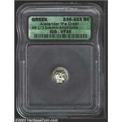 Macedon, Kings of. Alexander the Great, 336-323 BC, AR hemidrachm, Amphipolis Mint, 336-323 BC. Head