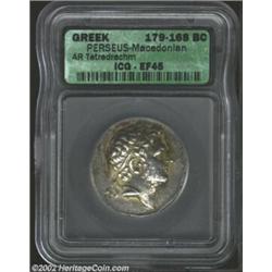 Macedon, Kings of. Perseus, 179-168 BC, AR tetradrachm. Diademed head of Perseus right/Eagle clutchi