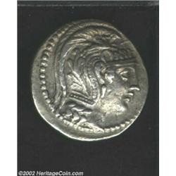 Attica, Athens, Circa 110/09 B.C. AR  New Style  tetradrachm (16.73 gm.), Helmeted head of Athena ri