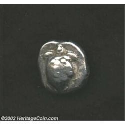 Aigina, 480 - 456 BC, AR stater, (12.2 gm.), Smooth shelled turtle with a row of dots down the middl