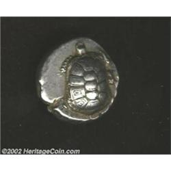 Aigina, ca. 404-340 BC, AR stater. Tortoise/incuse square divided into five compartments, Bebelon Pt